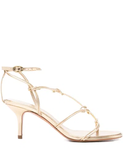 Ba&sh 80mm Knotted Leather Sandals In Neutral