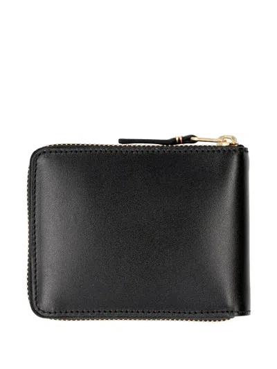Comme Des Garçons Zip-around Leather Wallet In Black