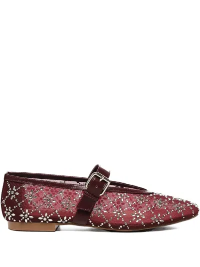 Bibi Lou Helia Buckle-strap Rhinestone Flats