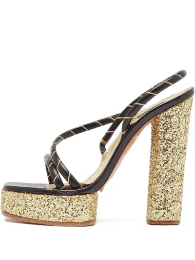 Pre-owned Marc Jacobs Vintage 140mm Leather Platform Sandals