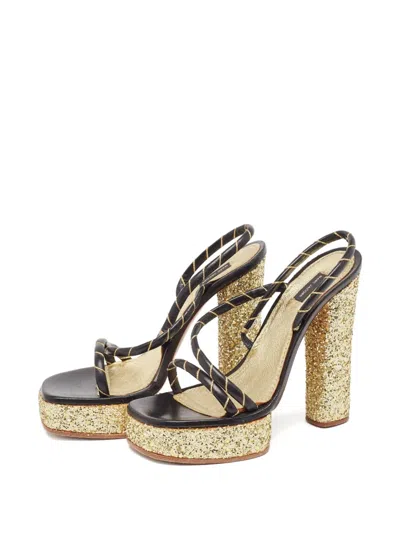 Pre-owned Marc Jacobs Vintage 140mm Leather Platform Sandals