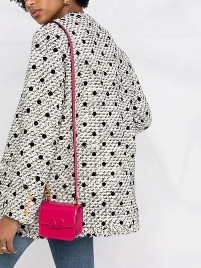 Valentino Roman Stud Polka-dot Tweed Jacket