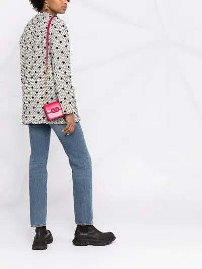 Valentino Roman Stud Polka-dot Tweed Jacket