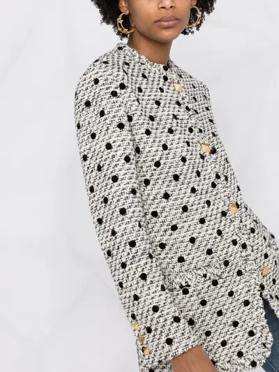 Valentino Roman Stud Polka-dot Tweed Jacket