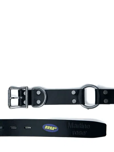 Martine Rose Punched-hole Buckle Belt In Black
