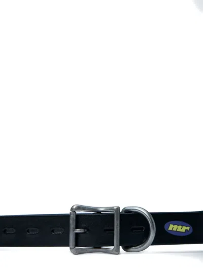 Martine Rose Punched-hole Buckle Belt In Black