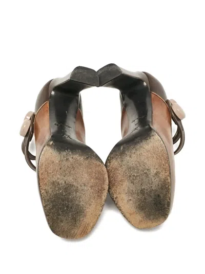 Pre-owned Louis Vuitton 2024 100mm Two-tone Pumps In Brown