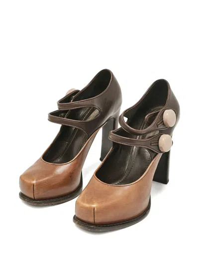 Pre-owned Louis Vuitton 2024 100mm Two-tone Pumps In Brown