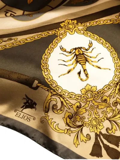 Elios Milano Scorpion Zodiac Scarf In Neutral