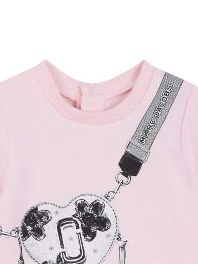 Marc Jacobs Heart-print Layered Dress In Pink