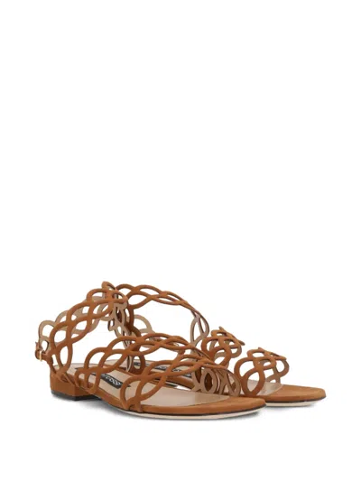 Sergio Rossi Cut-out Flat Sandals