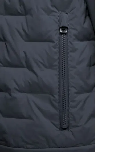 Geox Sapienza Quilted High-neck Jacket In Blue