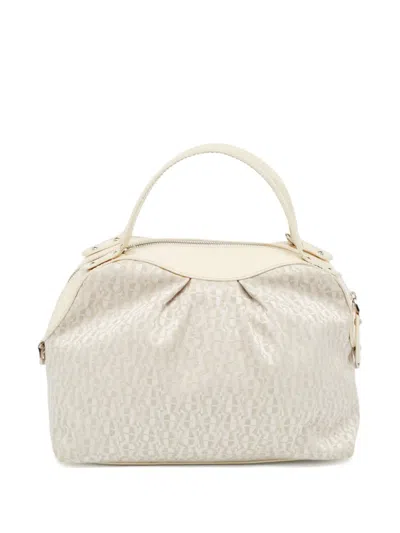 Pre-owned Aigner Vintage 2023 Monogram Tote Bag In White