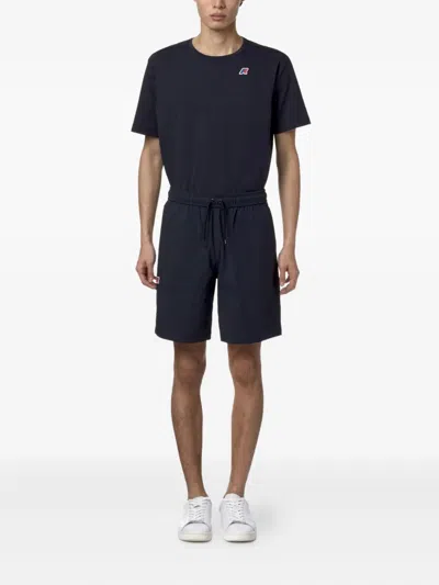 K-way Drawstring Running Shorts In Blue