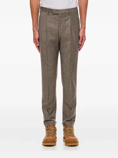 Pt Torino Pleated Check Trousers