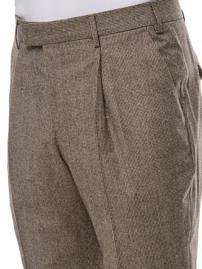 Pt Torino Pleated Check Trousers