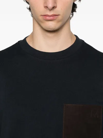 Moncler Patch Pocket Cotton And Cashmere-blend Sweatshirt In Black