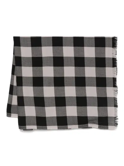Rick Owens Plaid Scarf In Black