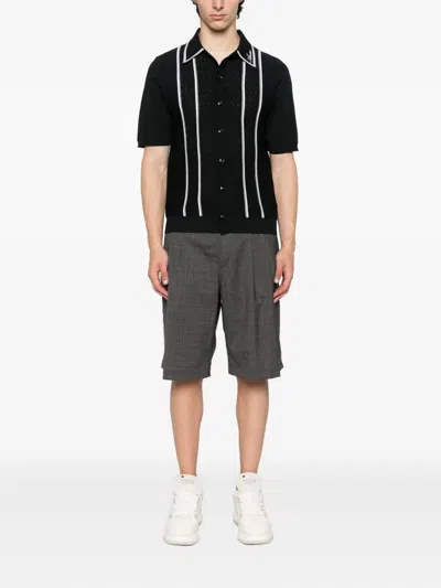 Amiri Stripe-panel Knitted Shirt