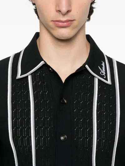 Amiri Stripe-panel Knitted Shirt