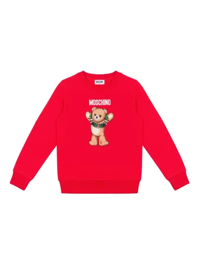 Moschino Bear-motif Sweatshirt In Red