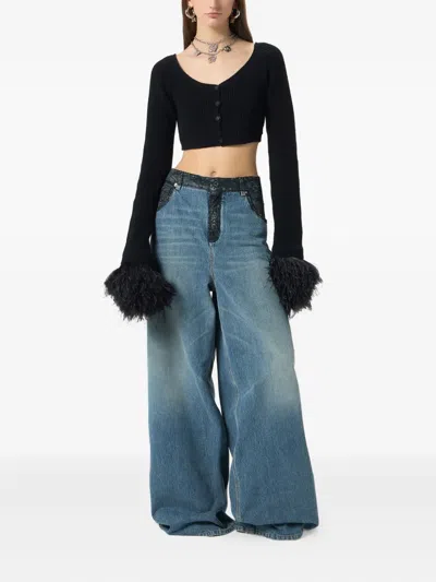 Blumarine Lace-trim Jeans