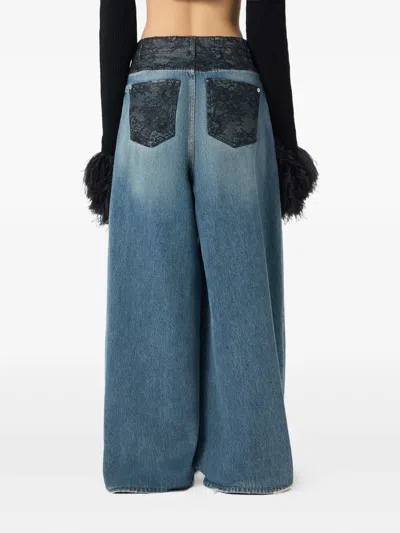 Blumarine Lace-trim Jeans