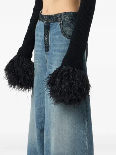 Blumarine Lace-trim Jeans