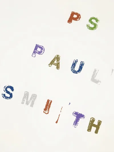 Paul Smith Crew Neck Graphic Print Short Sleeves T-shirt In White