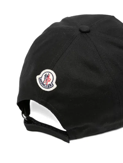 Moncler Logo-patch Baseball Cap In Black