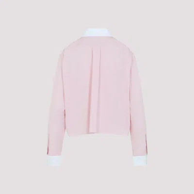 Miu Miu Cotton Shirt With White Collar And Cuffs