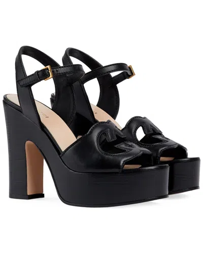 Gucci Interlocking G Leather Platform Sandal