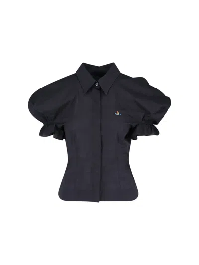 Vivienne Westwood Relaxed Fit Top Puff Sleeves In Black