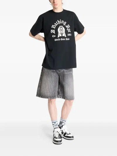 A Bathing Ape Mad General Graphic Tee In Black