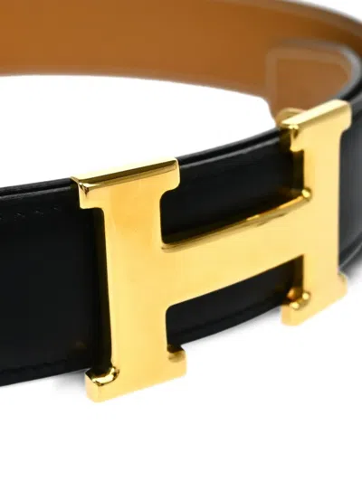 Pre-owned Hermes 1998 Constance H-buckle Leather Belt