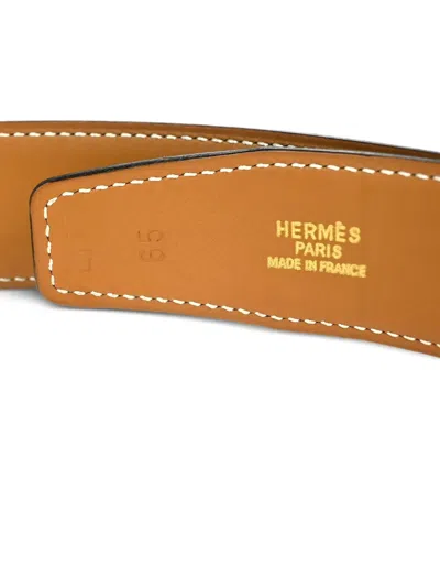 Pre-owned Hermes 1998 Constance H-buckle Leather Belt