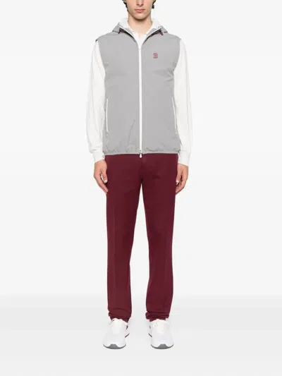 Brunello Cucinelli Waterproof Vest In Gray