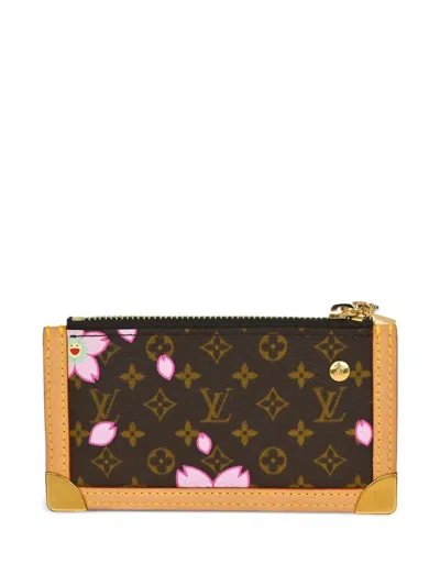 Pre-owned Louis Vuitton X Takashi Murakami 2003 Cherry Blossom Pochette Cles Coin Purse