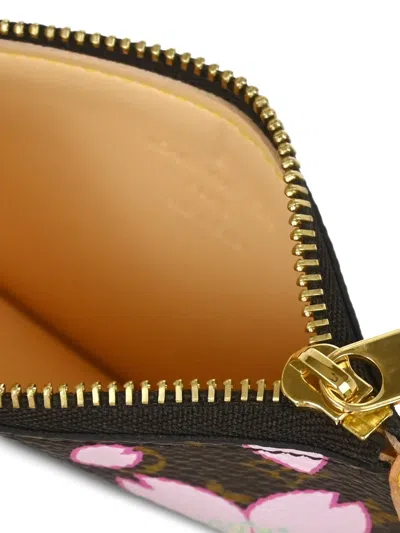 Pre-owned Louis Vuitton X Takashi Murakami 2003 Cherry Blossom Pochette Cles Coin Purse