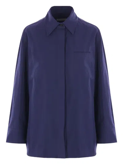 Alberto Biani Pocket Cotton-canvas Shirt In Blue