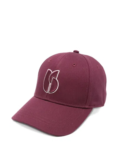 Ba&sh Logo-embroidered Baseball Cap In Burgundy