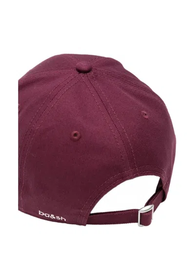 Ba&sh Logo-embroidered Baseball Cap In Burgundy