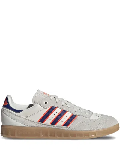 Adidas Originals Handball Top Rm Suede Three-stripe Sneakers In Gray