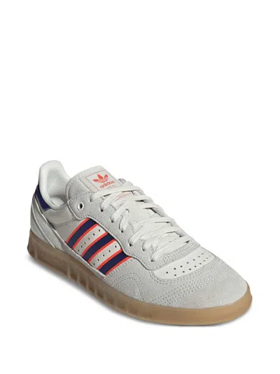 Adidas Originals Handball Top Rm Suede Three-stripe Sneakers In Gray