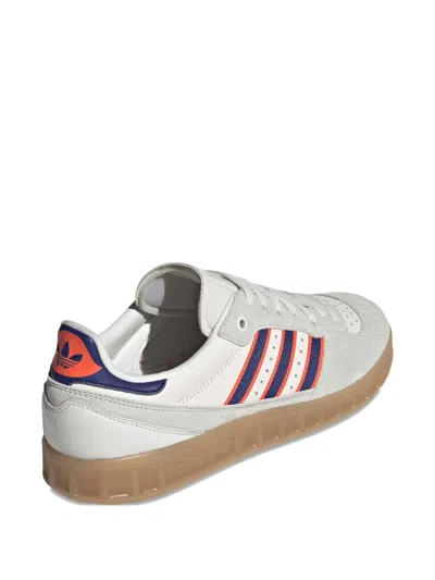 Adidas Originals Handball Top Rm Suede Three-stripe Sneakers In Gray