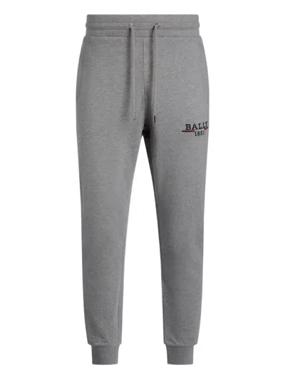 Bally Logo-embroidered Track Pants In Gray