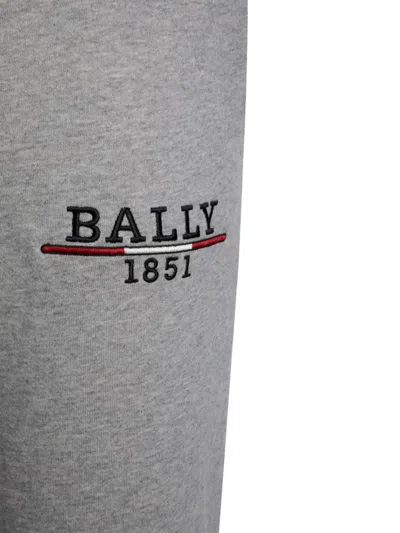 Bally Logo-embroidered Track Pants In Gray