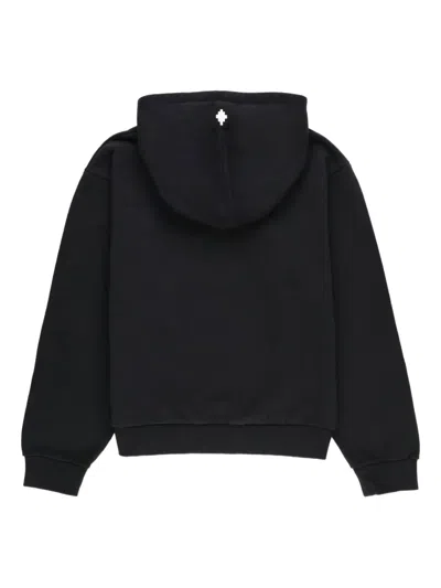 Marcelo Burlon County Of Milan Feather-print Hoodie In Black