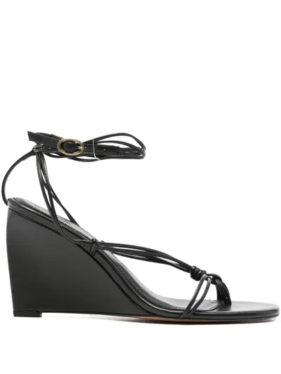 Ba&sh 90mm Conny Wedge Sandals In Black