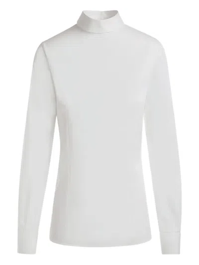Bally High-neck Button-fasteningblouse In White